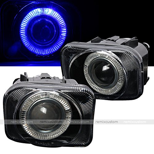 2004-2007 Subaru Impreza WRX STI Blue Halo Projector Fog Lights - Replacement Driving Lamps for Enhanced Visibility in Rain & Fog