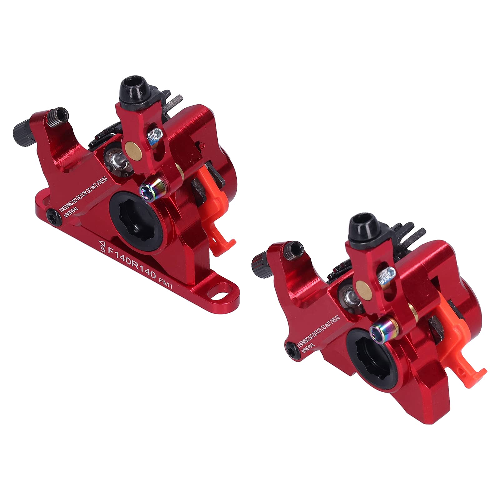 Premium Road Bike Disc Brake Set - Hydraulic Disc Brakes for Road Bikes with Line Pulling System (Red) | High-Performance Braking for Racing, Commuting & Mountain Trails