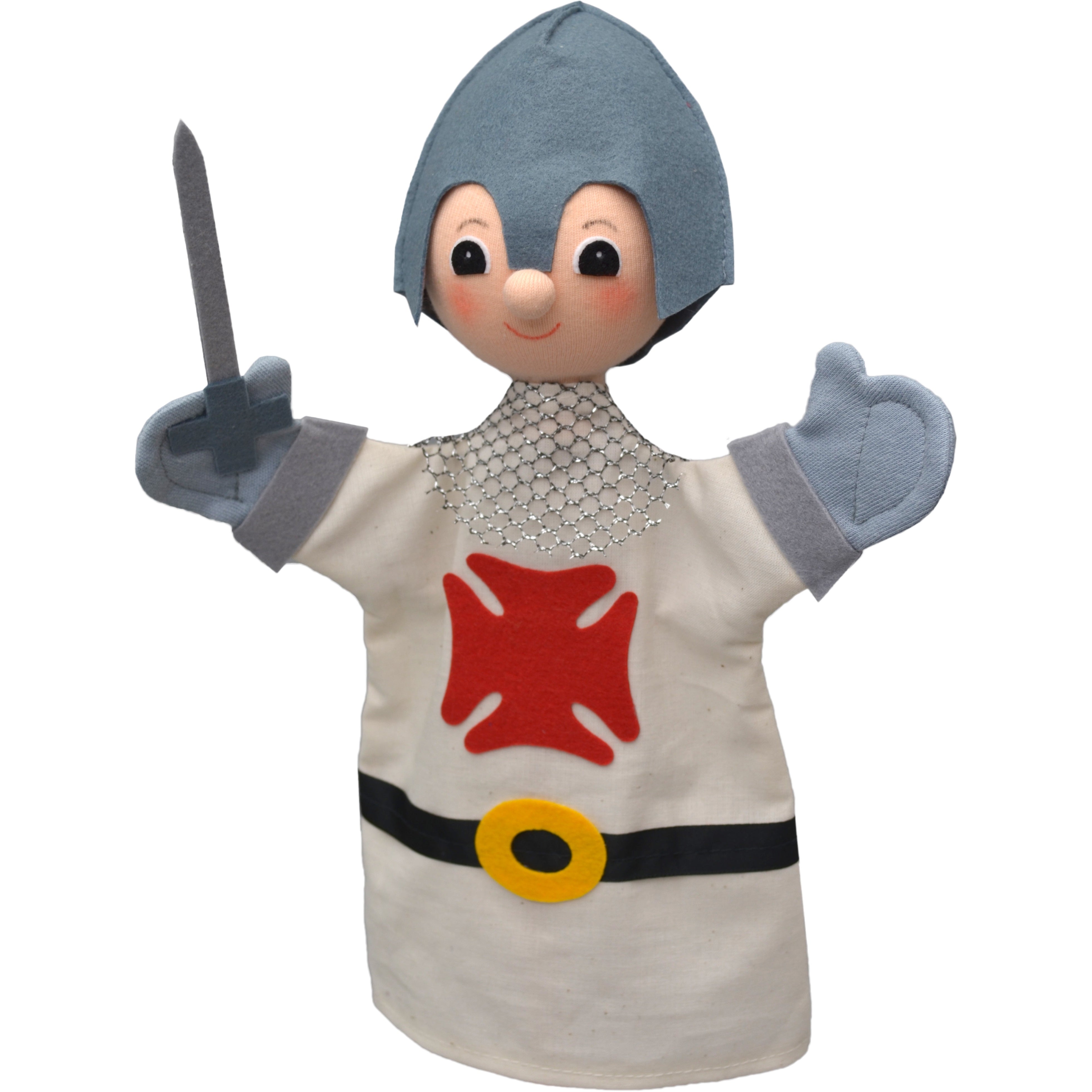 Bass & Bass Hand Puppet Knight - Interactive Plush Toy for Kids, Storytelling & Role Play - Perfect for Imaginative Play, Puppet Shows & Educational Fun