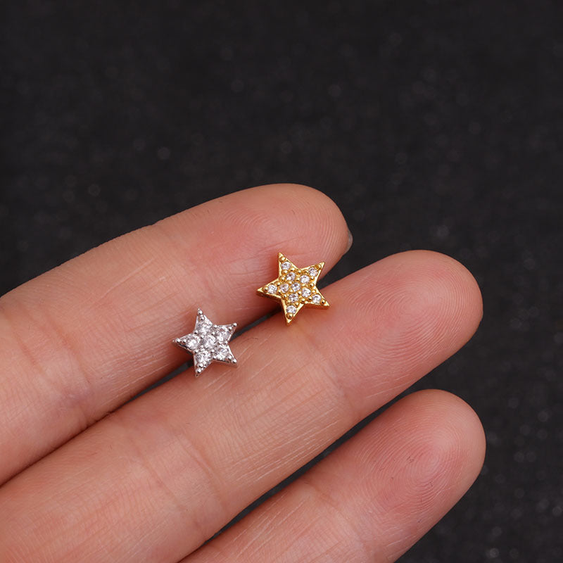 16G Surgical Steel Conch Stud Earrings, Helix Stud Earrings - Hypoallergenic Body Jewelry for Cartilage Piercing | Perfect for Everyday Wear & Special Occasions