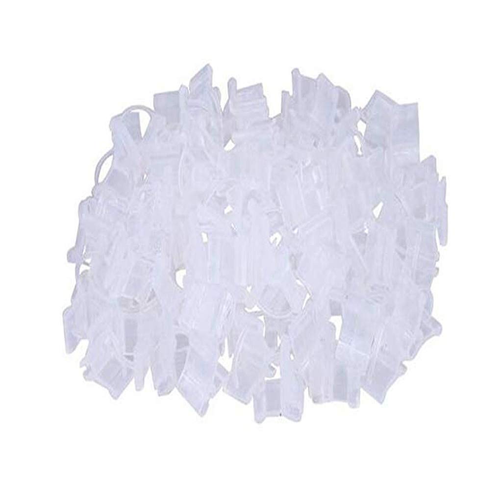 Mini Plant Clips for Seedling & Grafting - 100pcs Clear Plastic Growing Clips for Gardening, Patio, Lawn & Garden Supplies - Perfect for Indoor Plants, Hydroponics, and Greenhouse Use