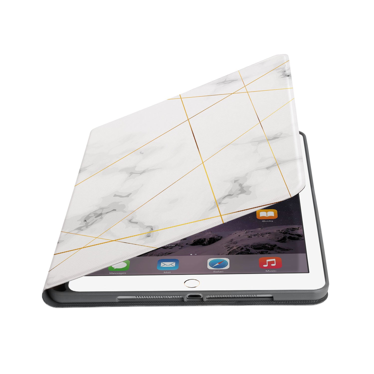 Premium Marble iPad Folio Case for iPad 7th/8th Gen & iPad Air 3 (2020 Model) - Slim Protective Cover with Auto Sleep/Wake | Perfect for Work, Travel & School