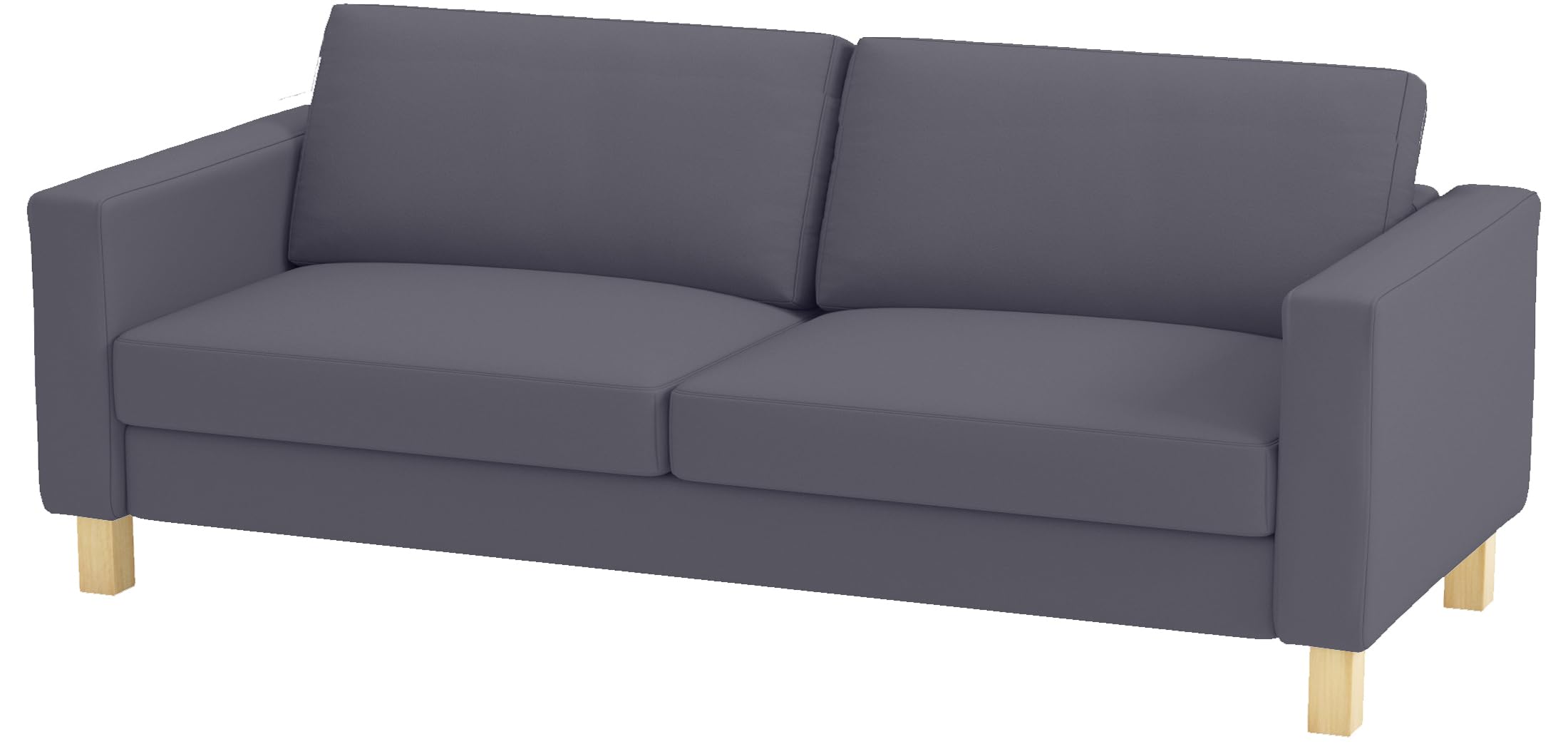 Durable IKEA Karlstad 3-Seater Sofa Slipcover - 205cm Width, Flax Polyester Fabric in Dark Gray | Replacement Cover for 3-Seat Sofa (Not Loveseat) | Perfect for Living Room, Home Theater & Guest Room Protection