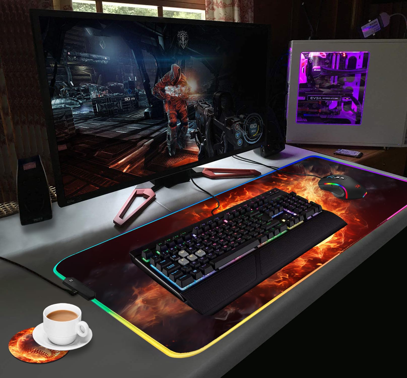 RGB Gaming Mouse Pad with LED Glow - XXL Large (31.5