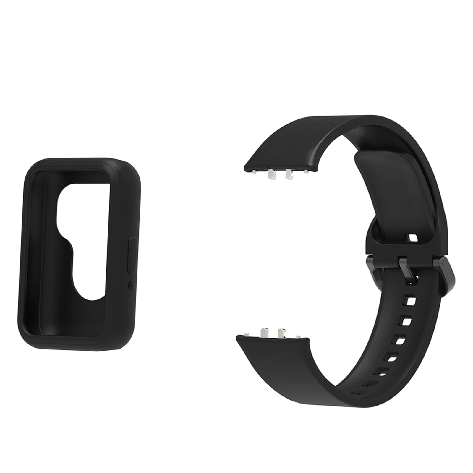 Samsung Galaxy FIT3 Protective Case with Band - Sport Silicone Rugged Bumper Cover for Samsung Galaxy FIT 3 Smartwatch - Shockproof & Scratch Resistant for Women & Men - Perfect for Running, Gym Workouts & Outdoor Activities