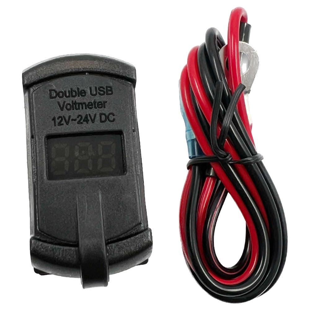 4.2A Dual USB Fast Charger - 12V/24V Waterproof Car Charger with Rocker Switch for Cars, Trucks, Boats & RVs | Quick Charge Your Phone & Tablet On The Road