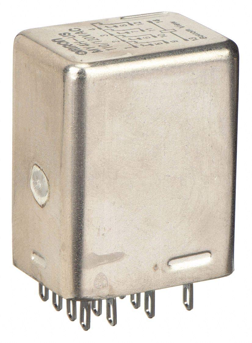 Hermetically Sealed Relay 14-Pin 120VAC Coil DPDT - High Voltage Electrical Switch for Industrial Control Systems, HVAC, and Automation Equipment