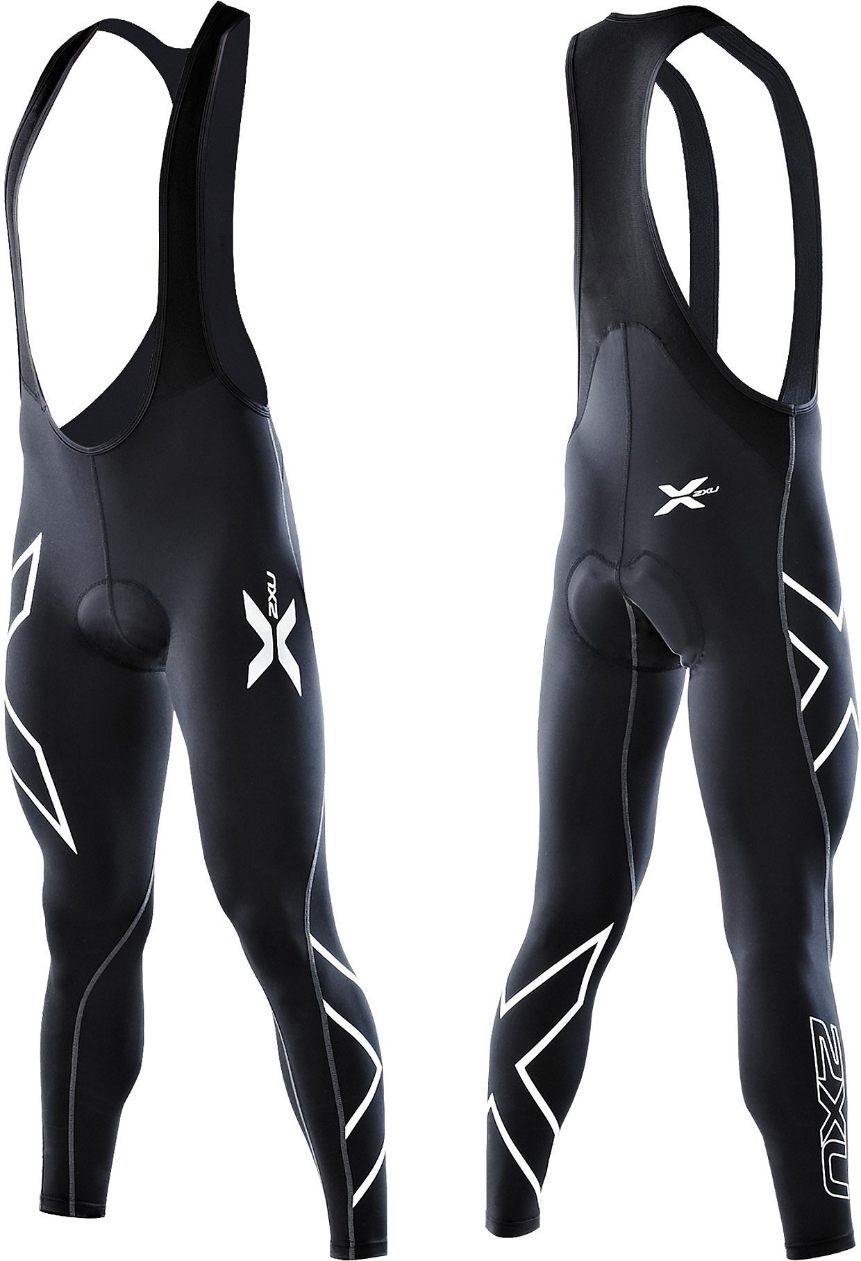 2XU Men's Performance Graduated Compression Cycling Bib Tights - Breathable & Moisture-Wicking for Long-Distance Rides & Training (Perfect for Road Biking, Triathlons & Cold Weather Cycling)