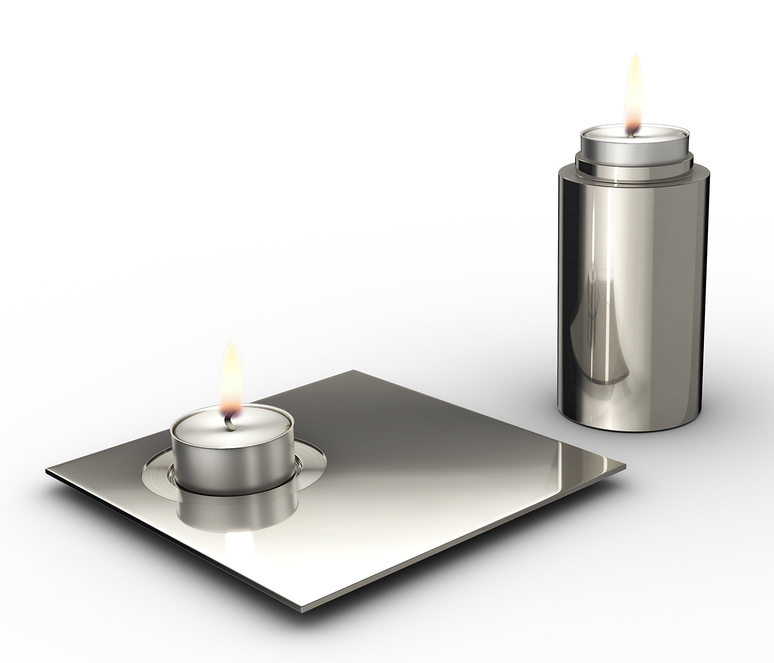 Uvtuvo Elegant Kiddush Cup & Tray Set - Modern Judaica Gift for Jewish Holidays, Shabbat & Wedding Ceremonies - Stainless Steel Wine Goblet with Decorative Serving Tray