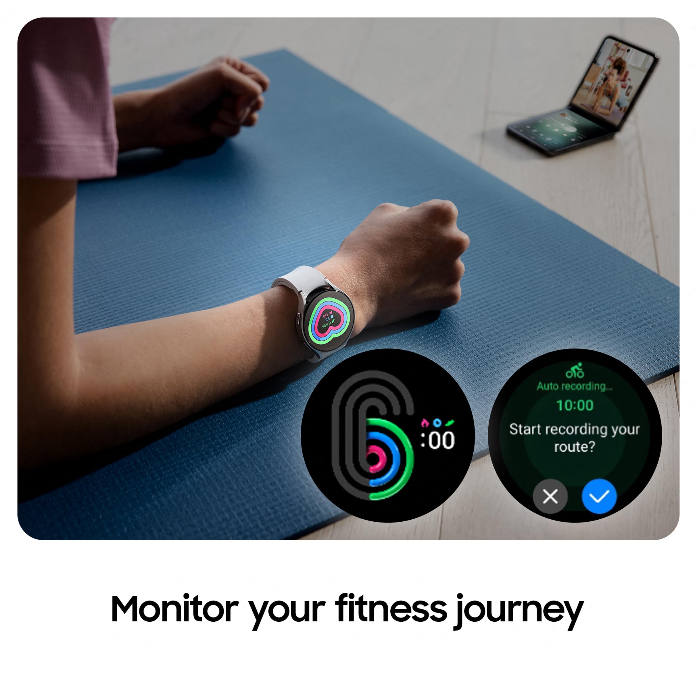 Samsung Galaxy Watch6 44mm Silver Smartwatch - Fitness Tracker with Bluetooth, Heart Rate Monitor & Sleep Tracking | UK Version with 3-Year Warranty | Perfect for Workouts, Running & Daily Activity Tracking