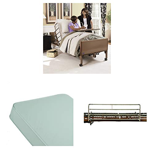 Invacare Full-Electric Adjustable Hospital Bed with Innerspring Mattress & Safety Rails - Home Healthcare Solution for Elderly Care, Patient Recovery & Comfortable Sleep