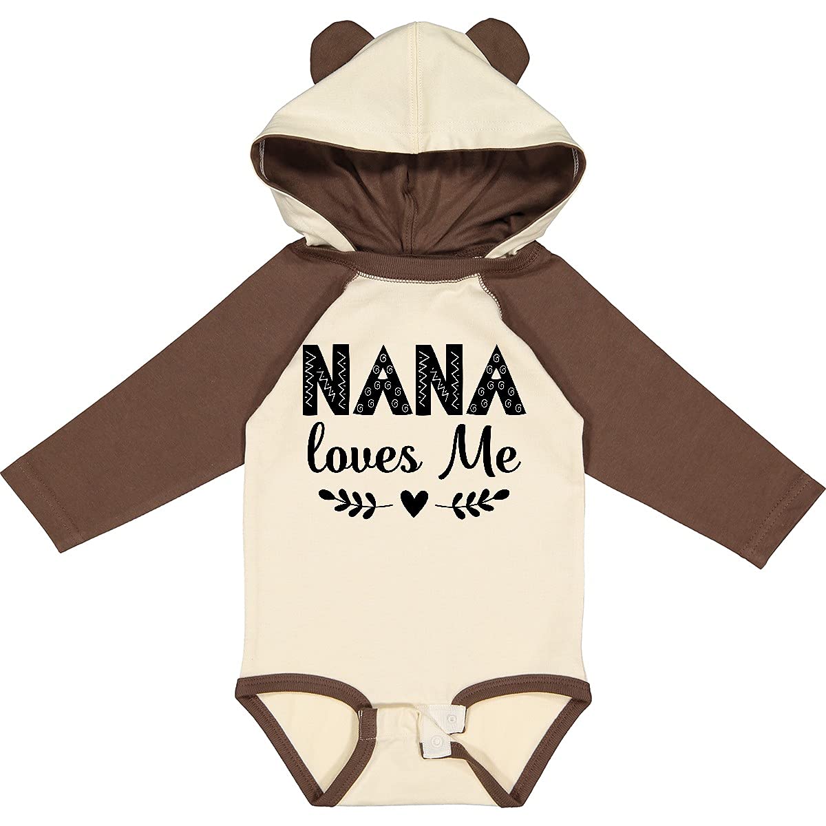 Inktastic Nana Baby Girl Clothes - Soft Long Sleeve Creeper Outfit for Newborns & Infants - Perfect for Family Photos, Holidays & Everyday Wear