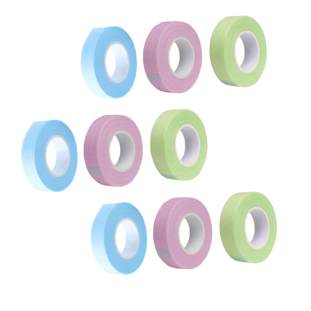 Minkissy 12 Rolls Lash Isolation Tape - Hypoallergenic Under Eye Tape for Eyelash Extensions, Sensitive Skin Friendly Adhesive Fabric Lash Tape (0.5 Inch x 60 Yards) - Perfect for Salon Professionals & DIY Lash Artists at Home