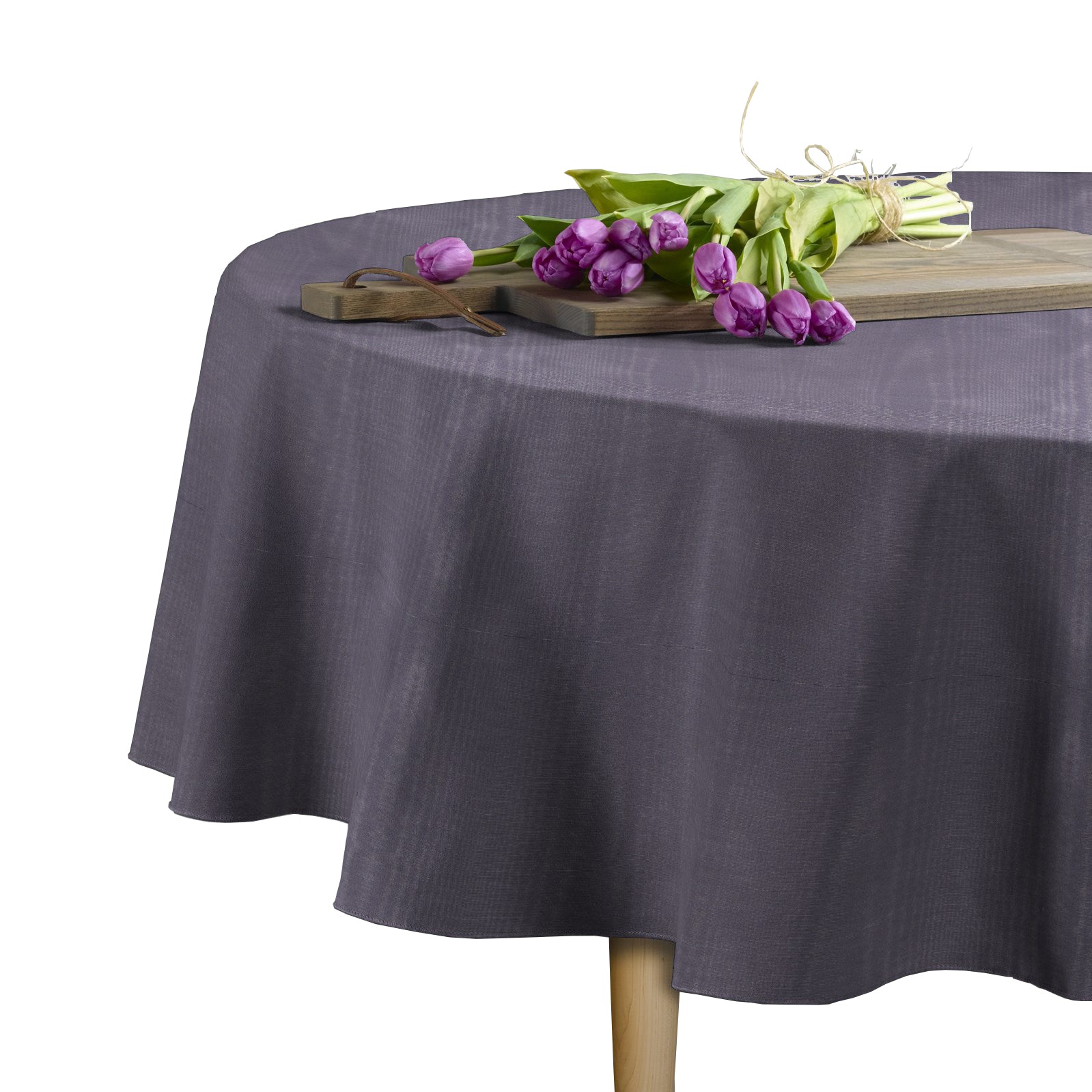 Premium Bengaline Moire 60 Round Tablecloth - Elegant & Durable for Dining, Events & Home Decor