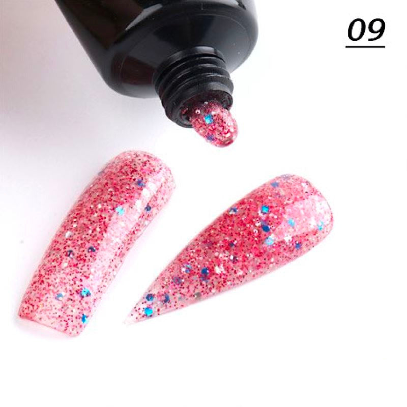 Glitter Diamond PolyGel Nail Kit - Professional Gel in a Tube for Long-Lasting Nail Extensions & Manicures - Perfect for Salon, Home Use & Special Occasions