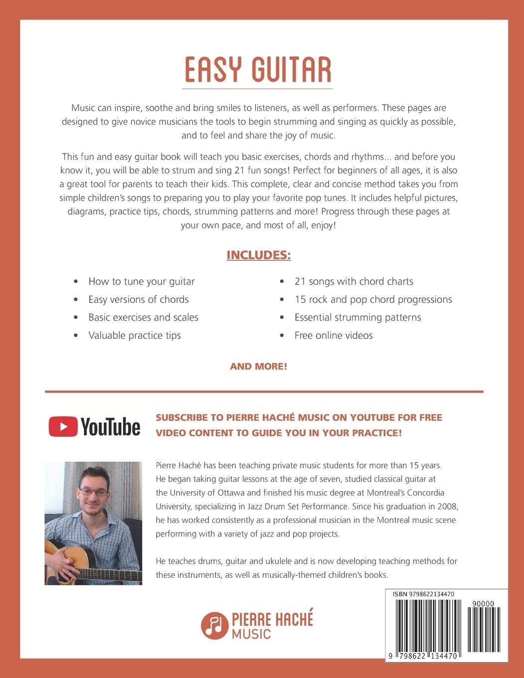 **Easy Guitar Method Book for Beginners - Quick & Complete Learning Guide for Kids & Adults | Perfect for Self-Study, Lessons & Home Practice**