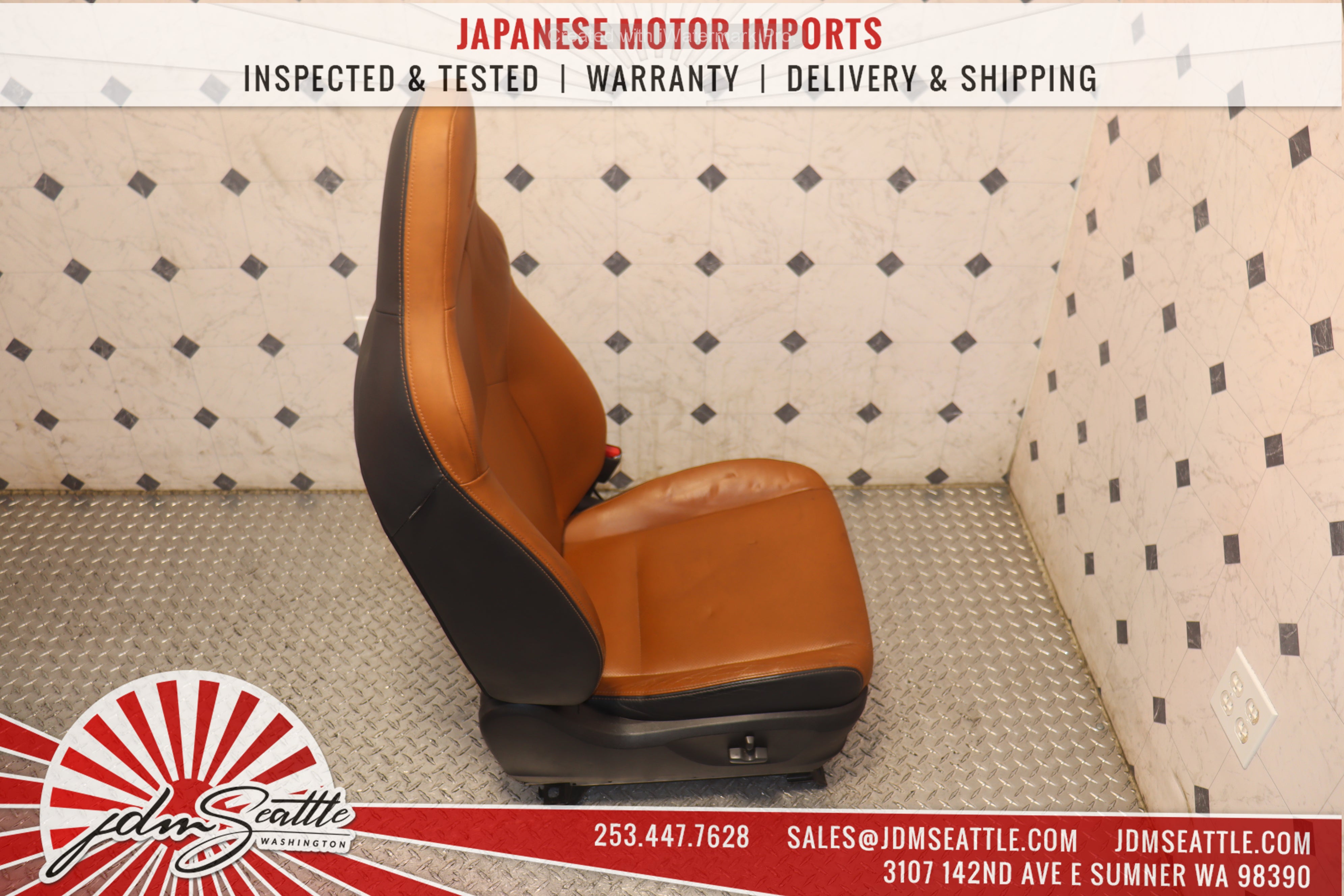 2008-2014 Subaru Impreza WRX STI Premium GRB GVF Complete Leather Power Seats Set with Steering Wheel - Front & Rear Seats for JDM Car Enthusiasts | Perfect for Upgrades & Restorations