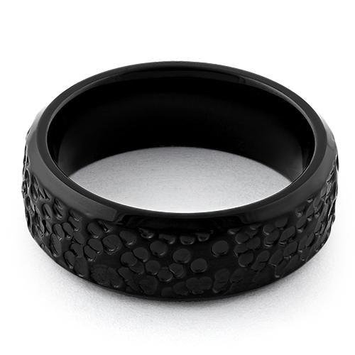 Stainless Steel Black Raindrops Band Ring for Women - Trendy Gothic Jewelry for Everyday Wear, Parties & Gifts
