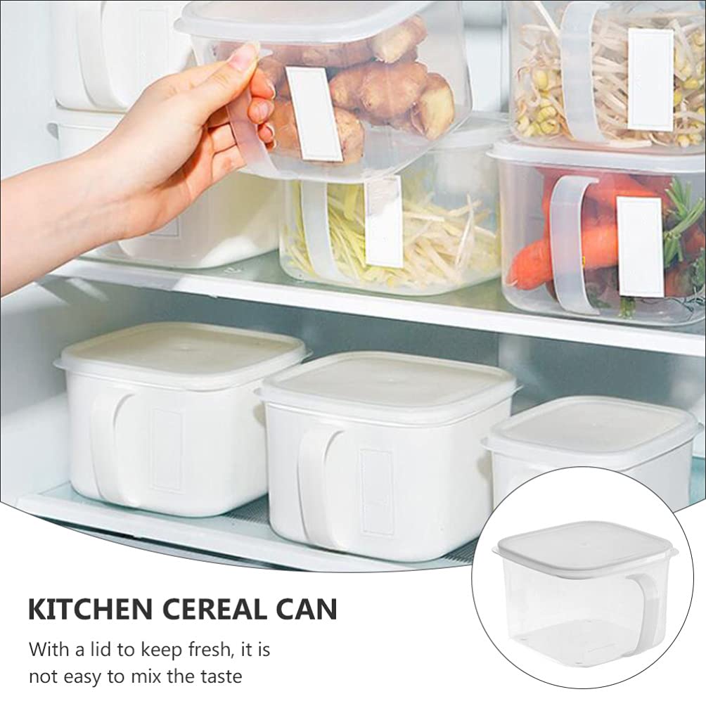 2-Pack Food Storage Containers with Handles for Kitchen & Fridge - Cereal, Dry Food Organizer