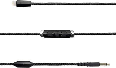 V-MODA Speakeasy DAC/AMP 3-Button Lightning Cable for iPhone - High-Resolution Audio Adapter with Volume Control (Black) | Perfect for Music Lovers, DJs & Audiophiles On-The-Go