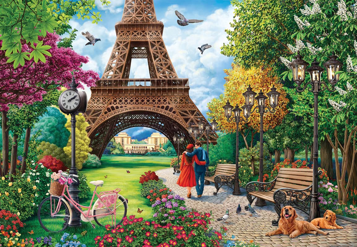 Anatolian Puzzle - Spring in Paris 500 Piece Jigsaw Puzzle #3627 | Beautiful European Landscape Art for Adults & Teens | Perfect for Family Game Night, Relaxation & Home Decor
