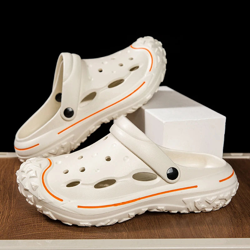 2024 Summer New Men's Outdoor Garden Clogs - Casual Fashion Luxury Sandals with Soft Comfort for Home & Walking - Sizes 39-46 | Perfect for Beach, Poolside, and Backyard Relaxation