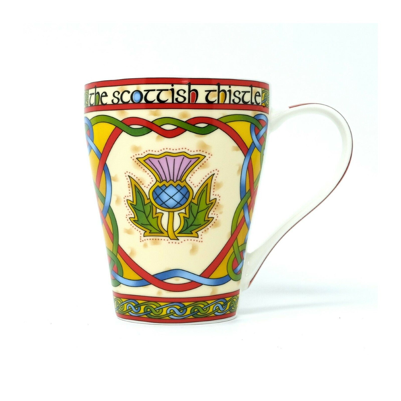 Scottish Weave Thistle Ceramic Coffee Mug - Perfect for Tea, Coffee & Hot Chocolate - Great Gift for Celtic & Scotland Lovers - Home, Office & Kitchen Use