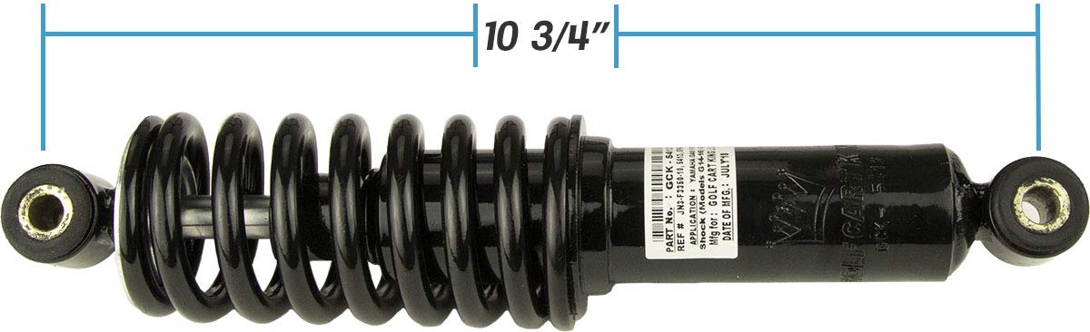 Yamaha G14 G16 4-Cycle Gas Golf Cart Front Coil Shock Absorber Set of 2 - Replacement Parts for Smooth Ride on Golf Course & Off-Road Terrain