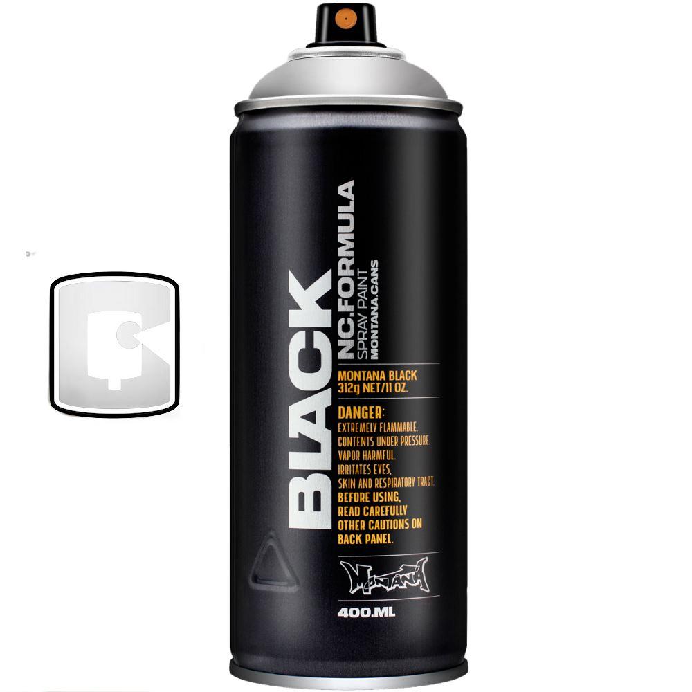 Montana Black 400ML Silver Spray Paint - High-Quality Graffiti & DIY Art Supplies for Walls, Metal, Wood & Outdoor Projects