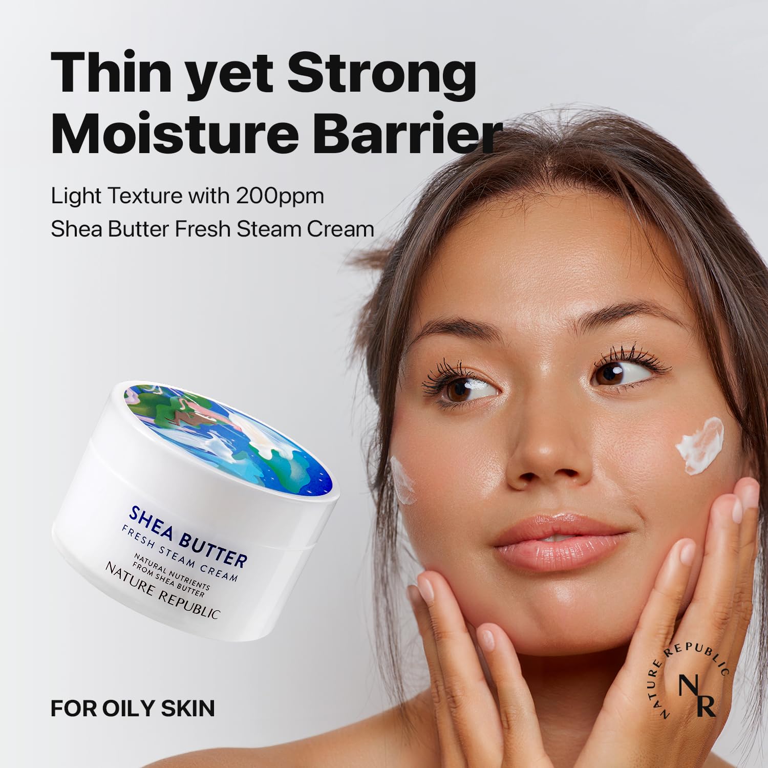Nature Republic Shea Butter Steam Cream - 100ml / 3.38oz Deep Moisturizing Facial Cream with Vitamins for Sensitive Skin | Nourishing Skincare & Protective Barrier | Day & Night Hydration for Dry Skin