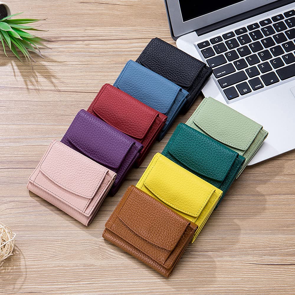 RFID Blocking Leather Wallet for Women - Slim Compact Card Holder with Front Pocket, Black | Perfect for Travel, Everyday Use & Minimalist Lifestyle