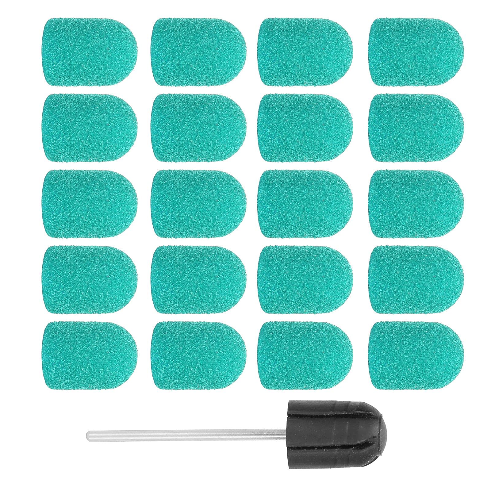 2 Pack Nail Drill Bits Set - Fine Grit Sanding Bits with Shaft for Professional Nail Salon & Home Manicure | Lightweight, Easy to Store, Green Nail Art Tools for Acrylic, Gel & Natural Nails