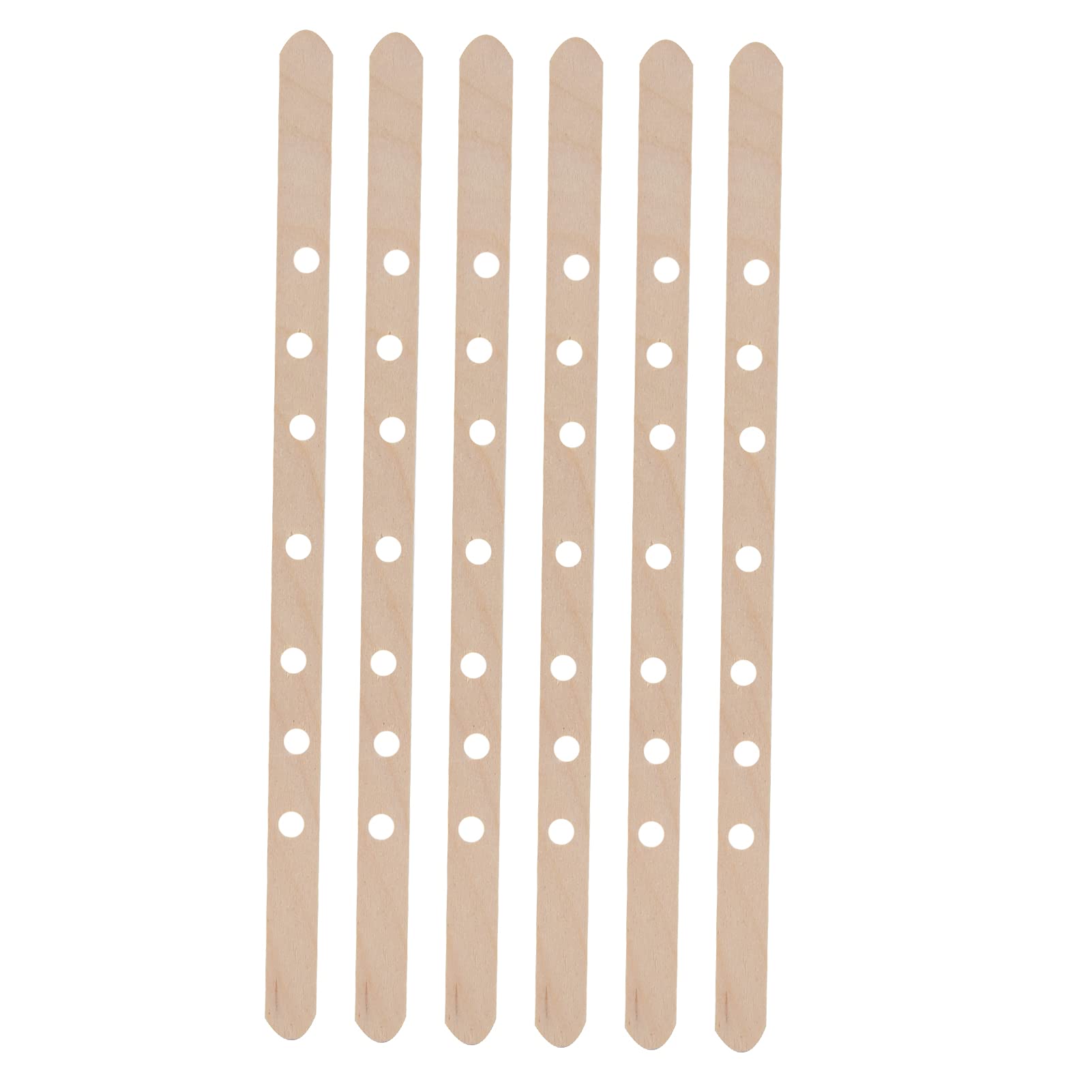 Premium Birch Wooden Wax Core Holder - 180x10mm DIY Candle Making Tool with 7 Holes for Effortless Candle Production | Perfect for Home Candle Crafting, Wax Melting, and DIY Projects