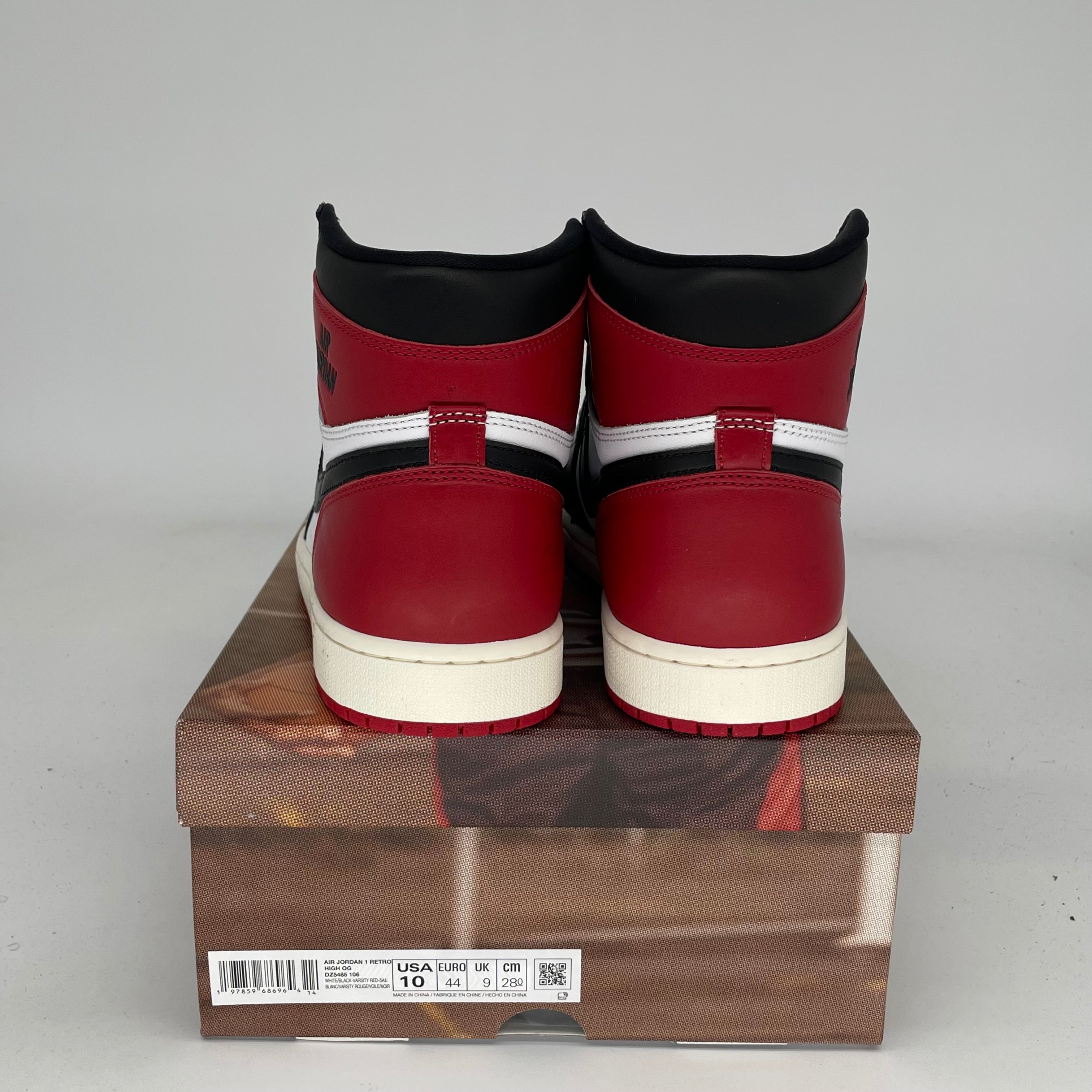 **Air Jordan 1 Black Toe Reimagined - Men's Size 10 (DZ5485-106) | Retro Basketball Sneakers for Streetwear & Casual Style**