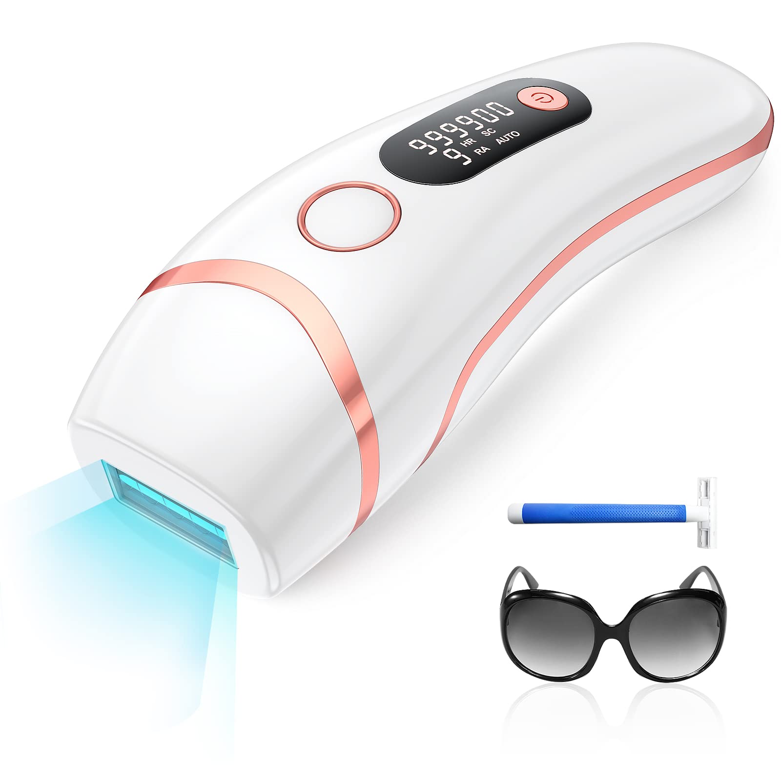 Best IPL Laser Hair Removal Device for Women & Men - 3-in-1 Permanent Hair Remover with 9 Energy Levels & 999,999 Flashes for Full Body Use at Home | Perfect for Legs, Underarms, Bikini Line & Facial Hair Removal