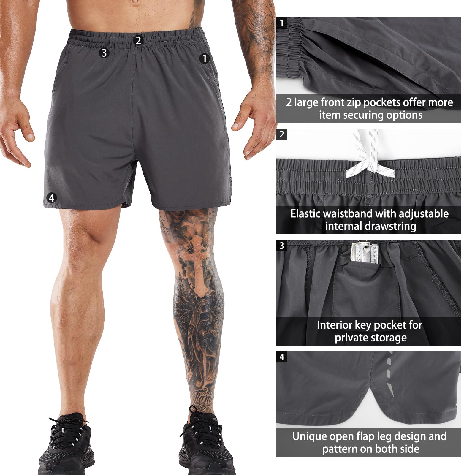 MIER Men's Running Shorts 7