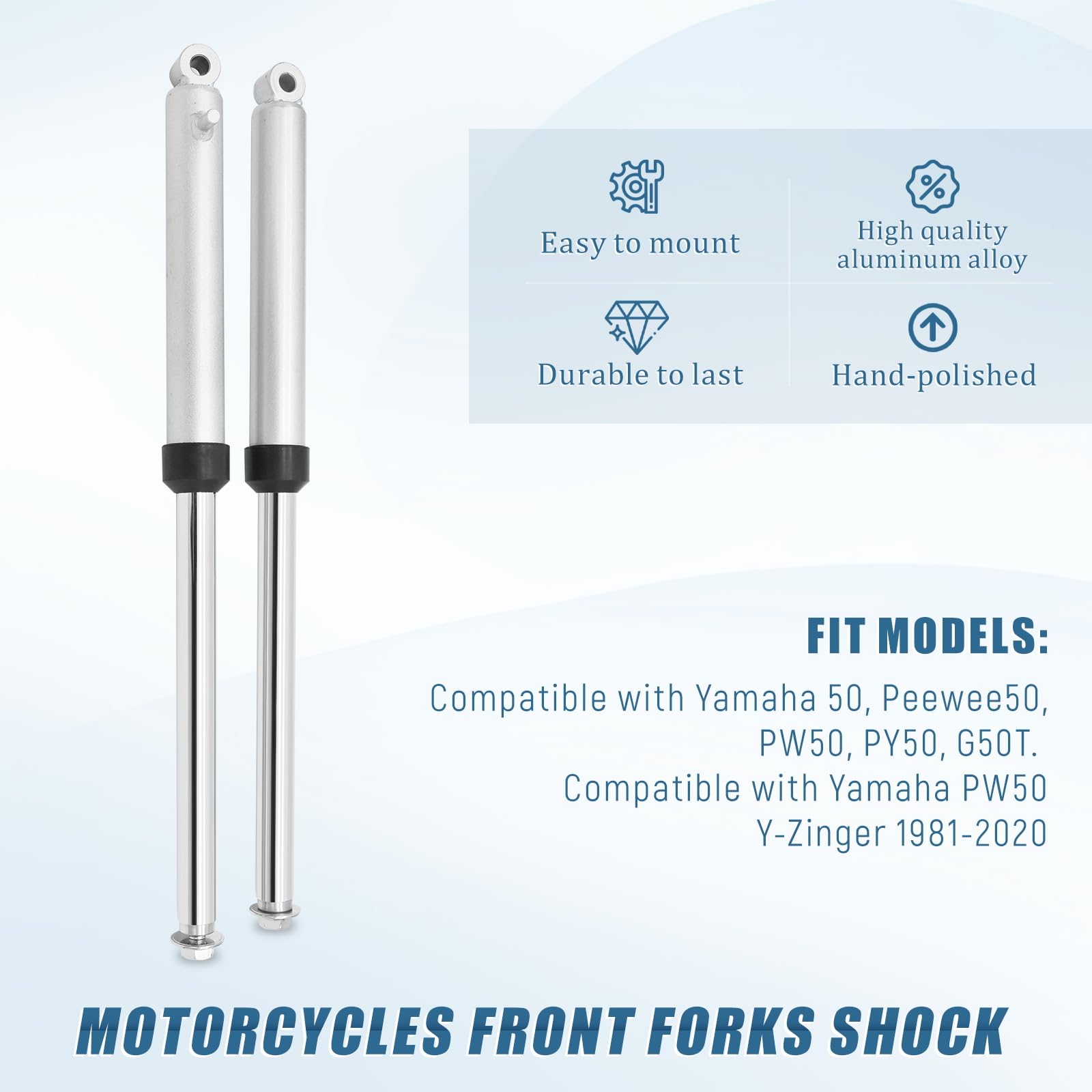 Yamaha PW50 PY50 PEEWEE 50cc Motorcycle Front Fork Shock Suspension Absorber Leg - Compatible with Kids Pit Dirt Bike | Durable Off-Road Performance for Young Riders