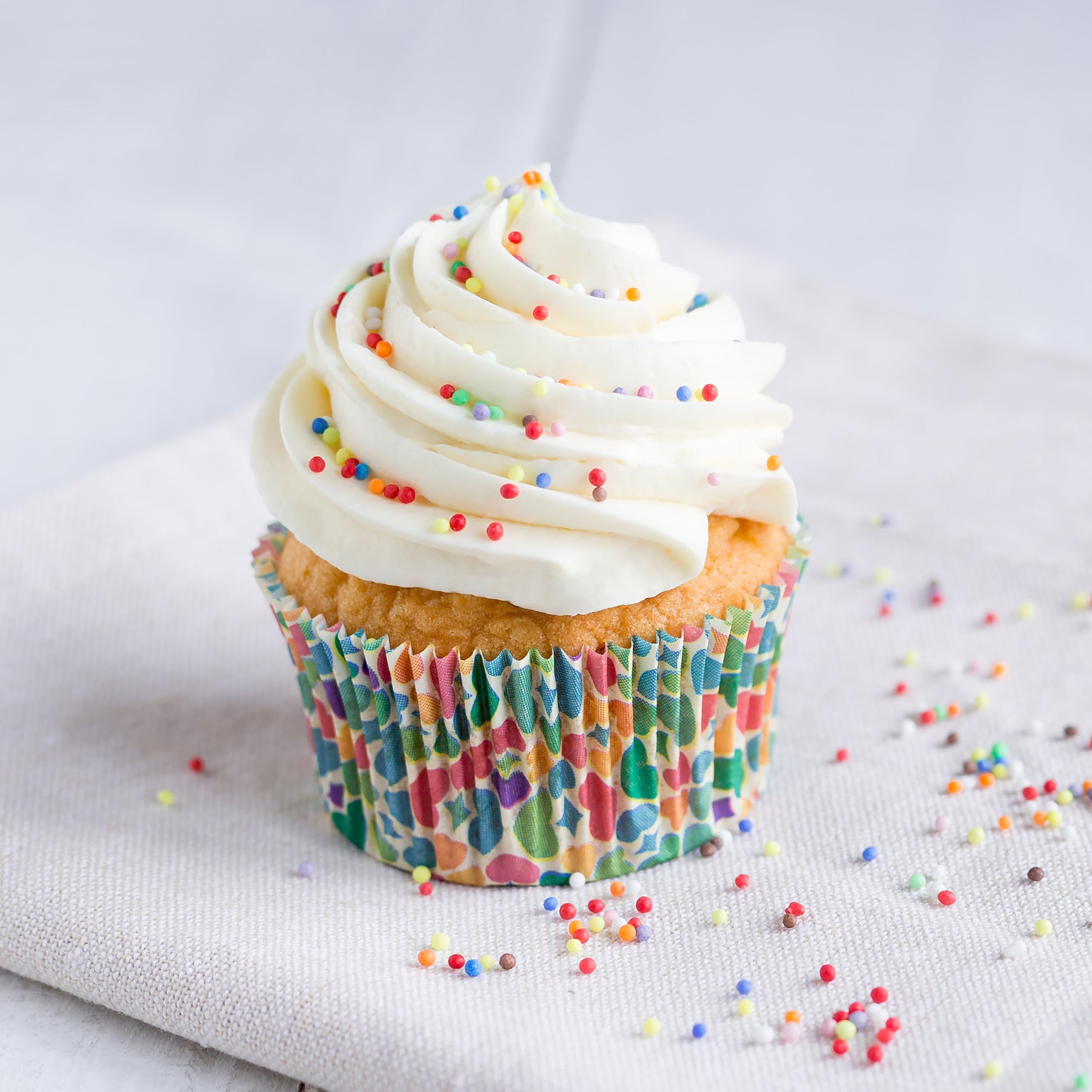 Yupik Rainbow Nonpareil Sprinkles 2.2 lb (35.2 oz) - Gluten Free, Kosher, Cholesterol Free, Fat Free Cake Decorating Supplies - Perfect for Birthday Cakes, Ice Cream, Donuts, Cupcakes & Baking Decorations