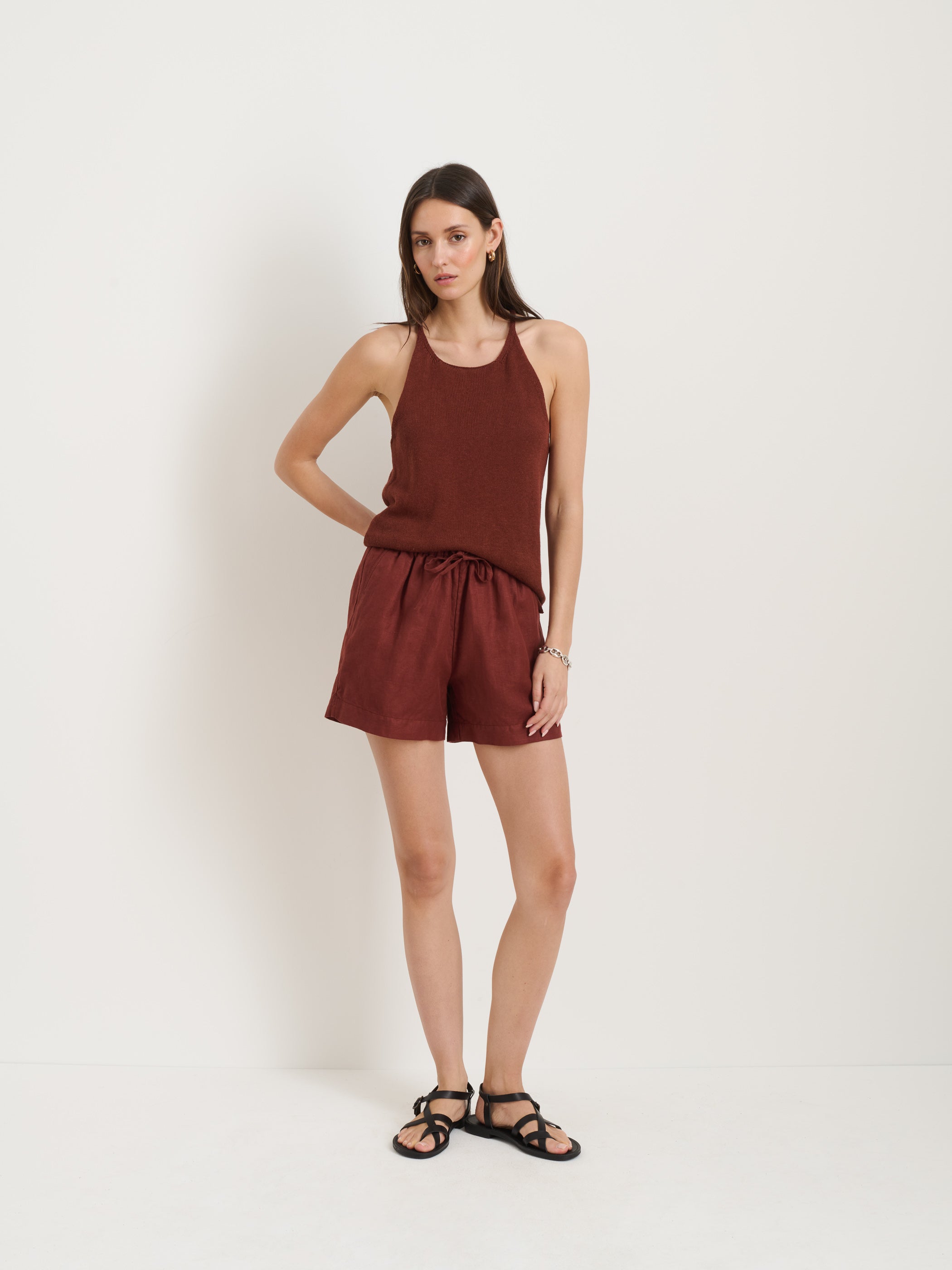 Riley Pull On Linen Shorts for Women - Comfortable & Breathable Summer Casual Wear - Perfect for Beach, Travel, and Everyday Outfits