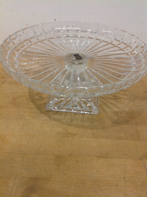 Elegant 11-Inch Cut Crystal Cake Stand - Perfect for Wedding, Birthday, and Dessert Displays
