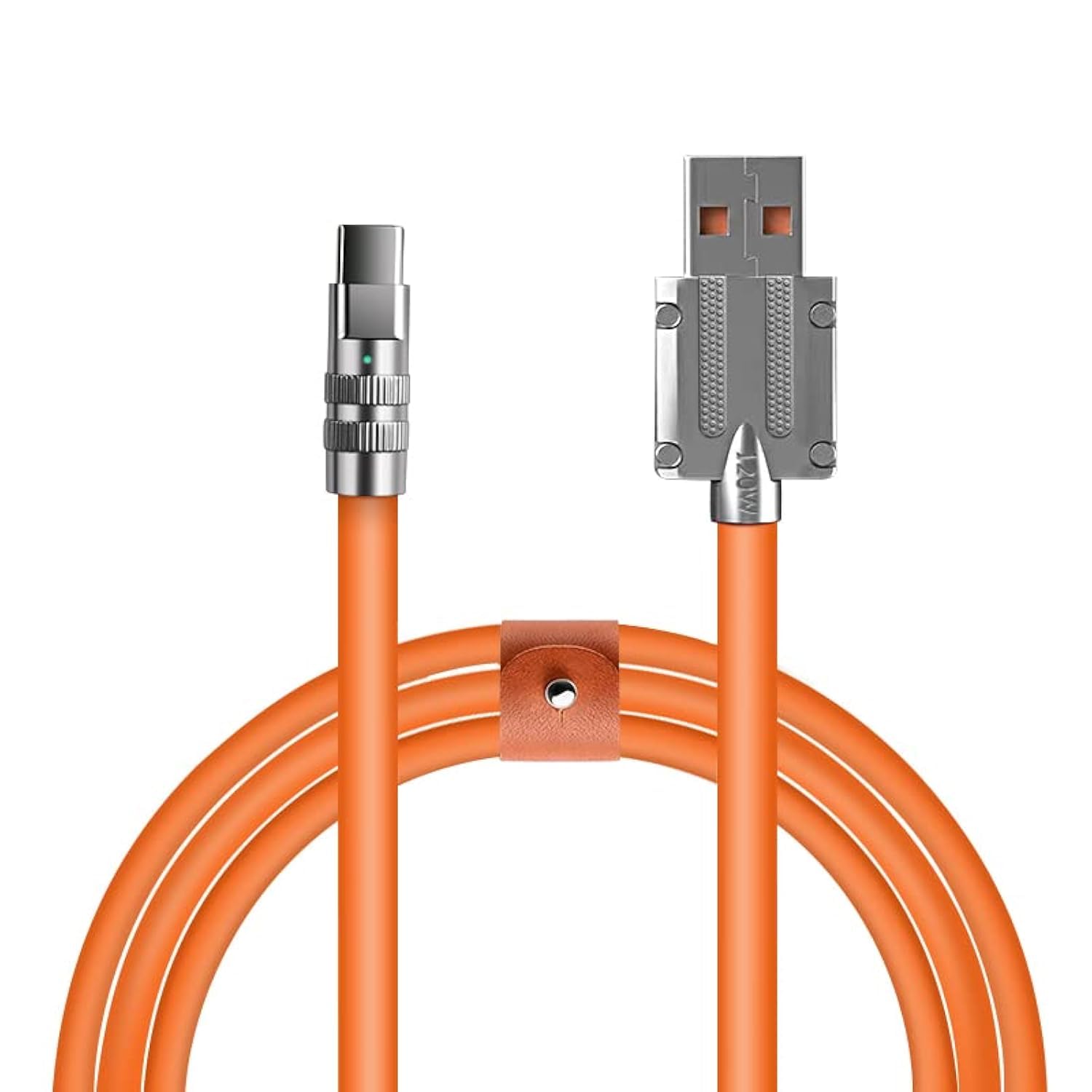 LIULANZ 5FT Fast Charging Type-C to USB-A Cable with Cable Straps - Compatible with Samsung Galaxy S9/S8/Note 9/8 Plus, LG V30/G6/G5/V20, Google Pixel, Moto Z2 (Orange) - Perfect for Home, Office & Travel Charging