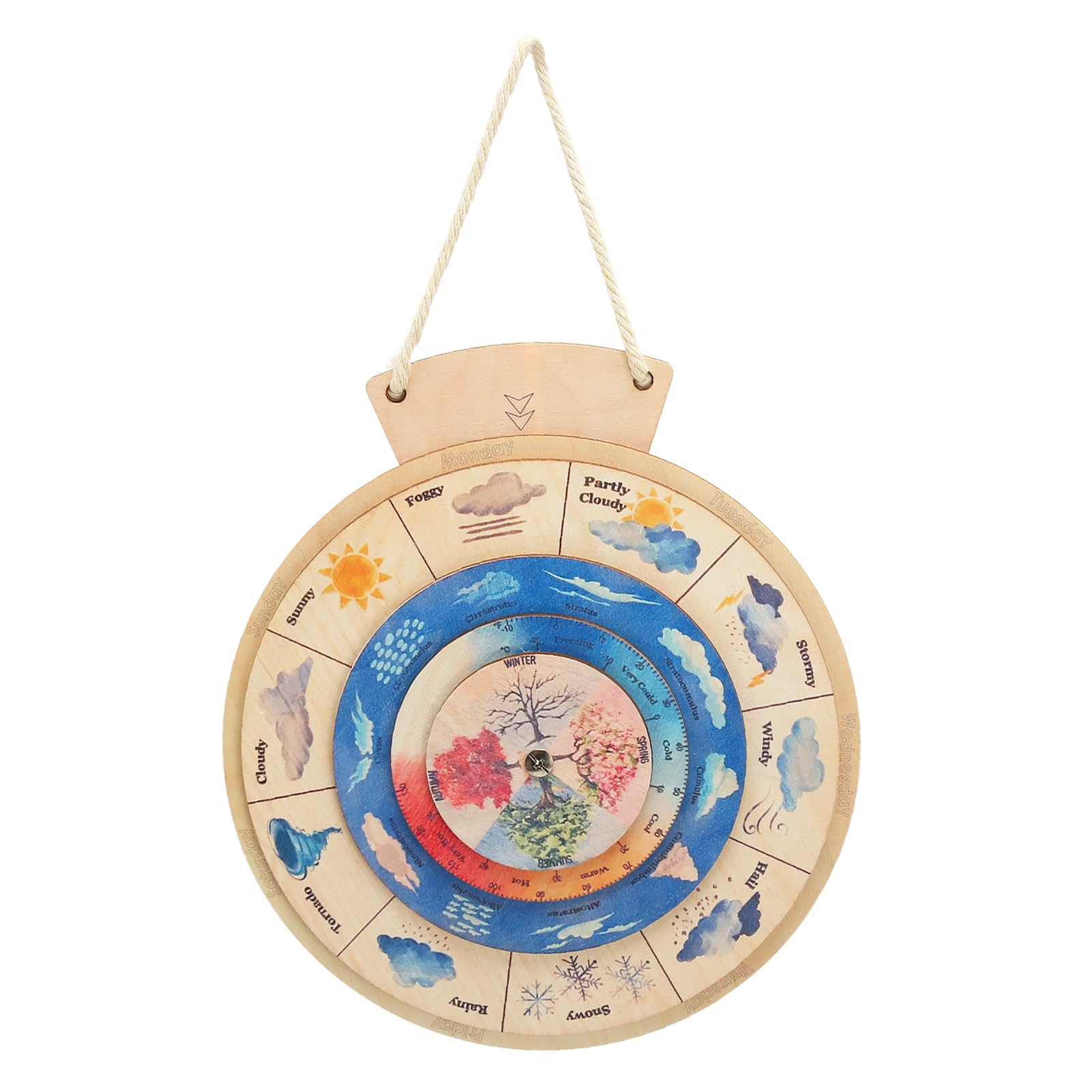 Interactive Weather Calendar for Kids - Early Learning Toy for Seasons & Weather Identification - Perfect for Preschool & Homeschool Education - Great for Classroom, Playroom & Outdoor Learning Activities