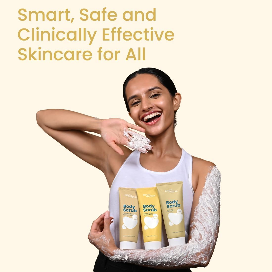 Organic Coffee & Rice Milk Body Scrub - Exfoliates, Brightens & Hydrates Skin | Natural Dead Skin Cell Remover & Moisturizer | Spa Quality 200g for Dry, Rough Skin - Perfect for Shower & Self-Care Routine