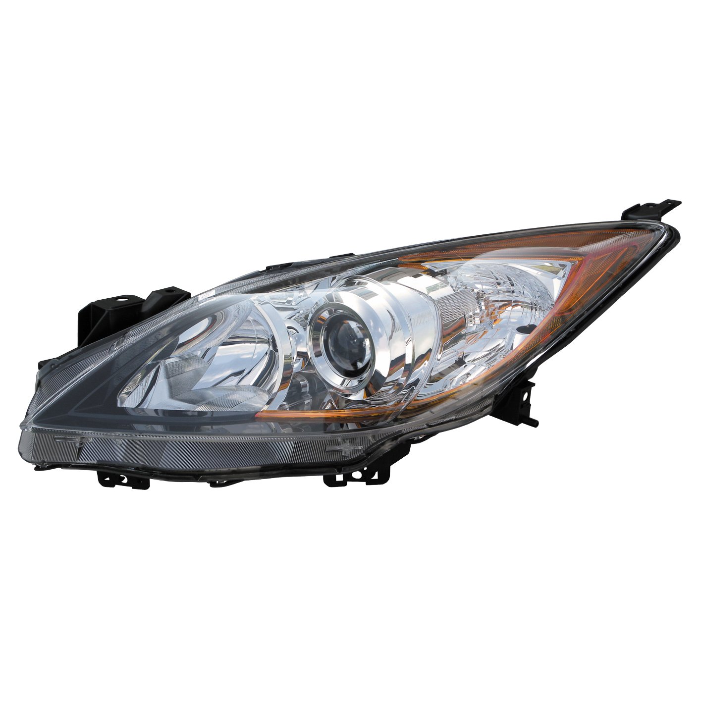 High-Performance Halogen Replacement Headlight for Mazda 3 (2010-2013) - Left Driver Side - Compatible with MA2518130 & BBM4510L0J - Improved Visibility for Night Driving & Foggy Conditions