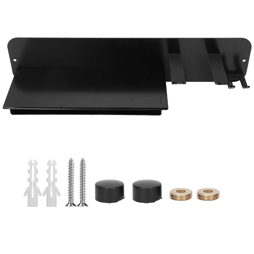 Wall-Mounted Bathroom Shelf with Hair Dryer Holder - Multi-Functional Organizer for Hair Dryers, Toiletries & Bathroom Accessories - Perfect for Small Bathrooms, Showers & Vanities
