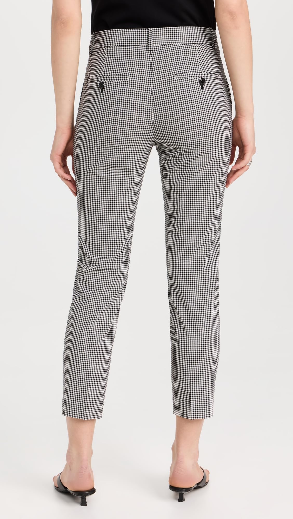Theory Women's Treeca Tailor Check Pants - Slim Fit Office Trousers for Professional Women | Perfect for Business Meetings, Workwear & Smart Casual Outfits