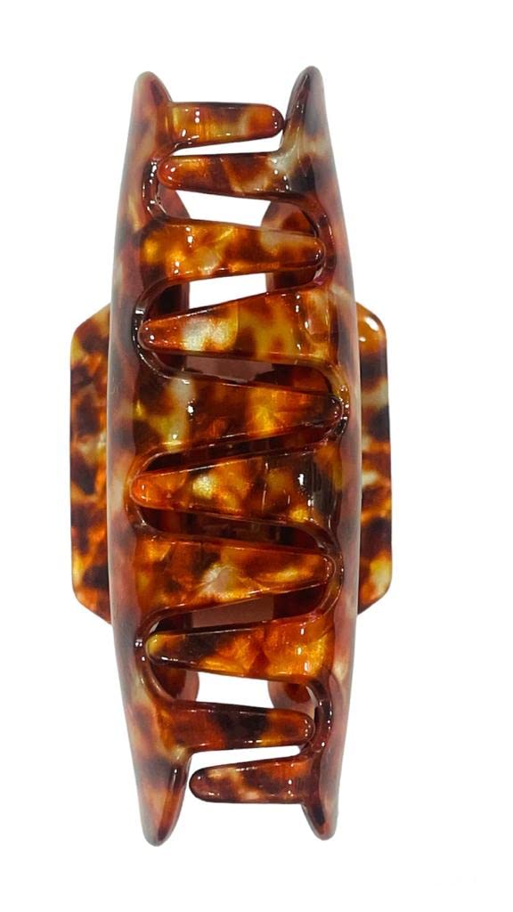 Glamifirsto 3-Piece Hair Claw Clips Set - Banana Clip & Tortoise Barrettes - French Design Celluloid Hair Accessories for Women & Girls - Perfect for Updos, Ponytails & Everyday Styling