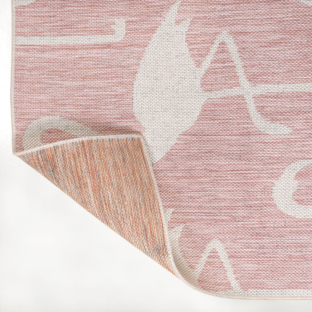 Liana Casual Coastal Flamingos Two-Tone Indoor/Outdoor Area Rug - Soft Non-Slip Floor Mat for Living Room, Bedroom, Patio & Beach House Decor