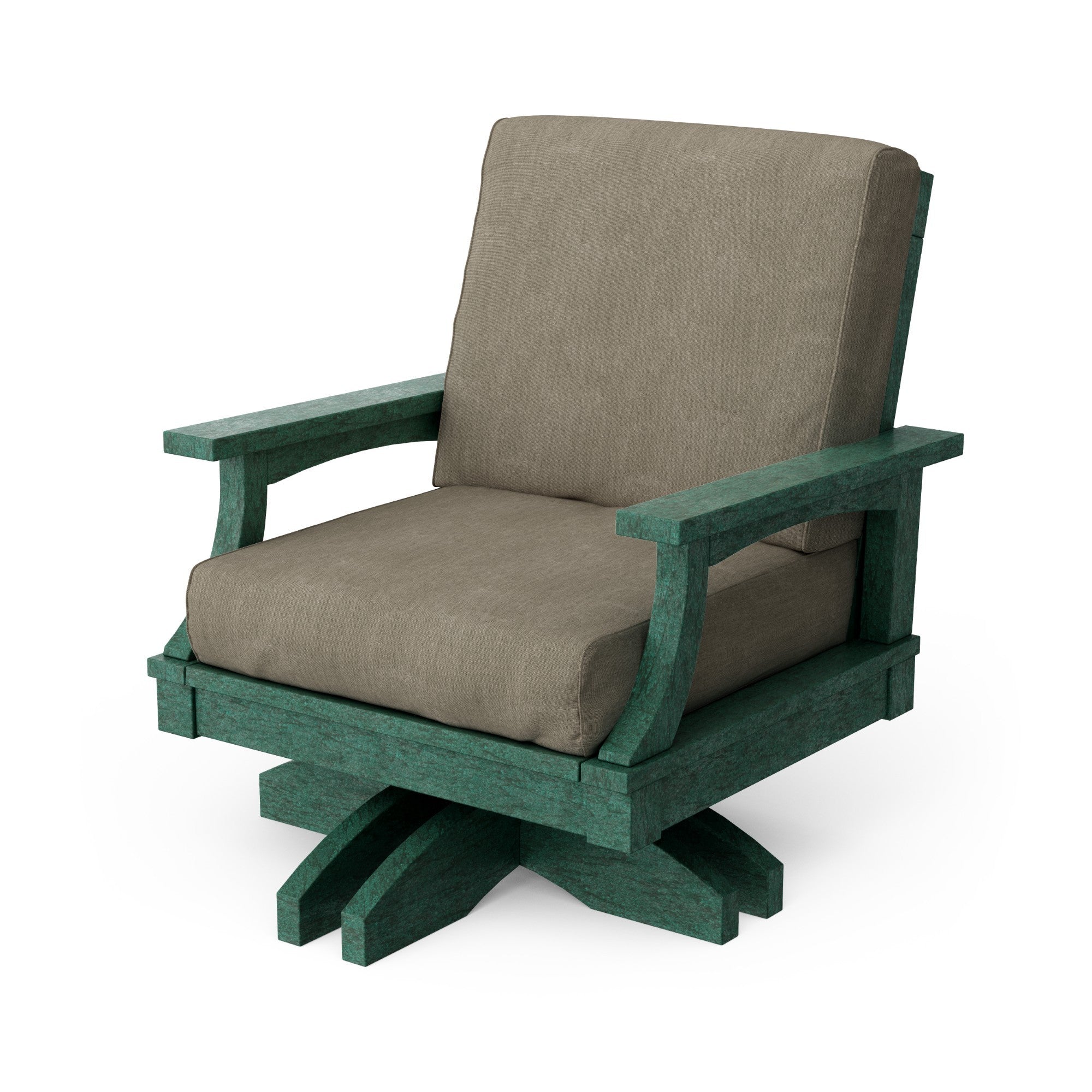 Heritage Deep Seating Swivel Chair - 360° Rotating Patio Lounge Chair with Cushions, Weather-Resistant Outdoor Furniture for Garden, Poolside & Backyard Relaxation