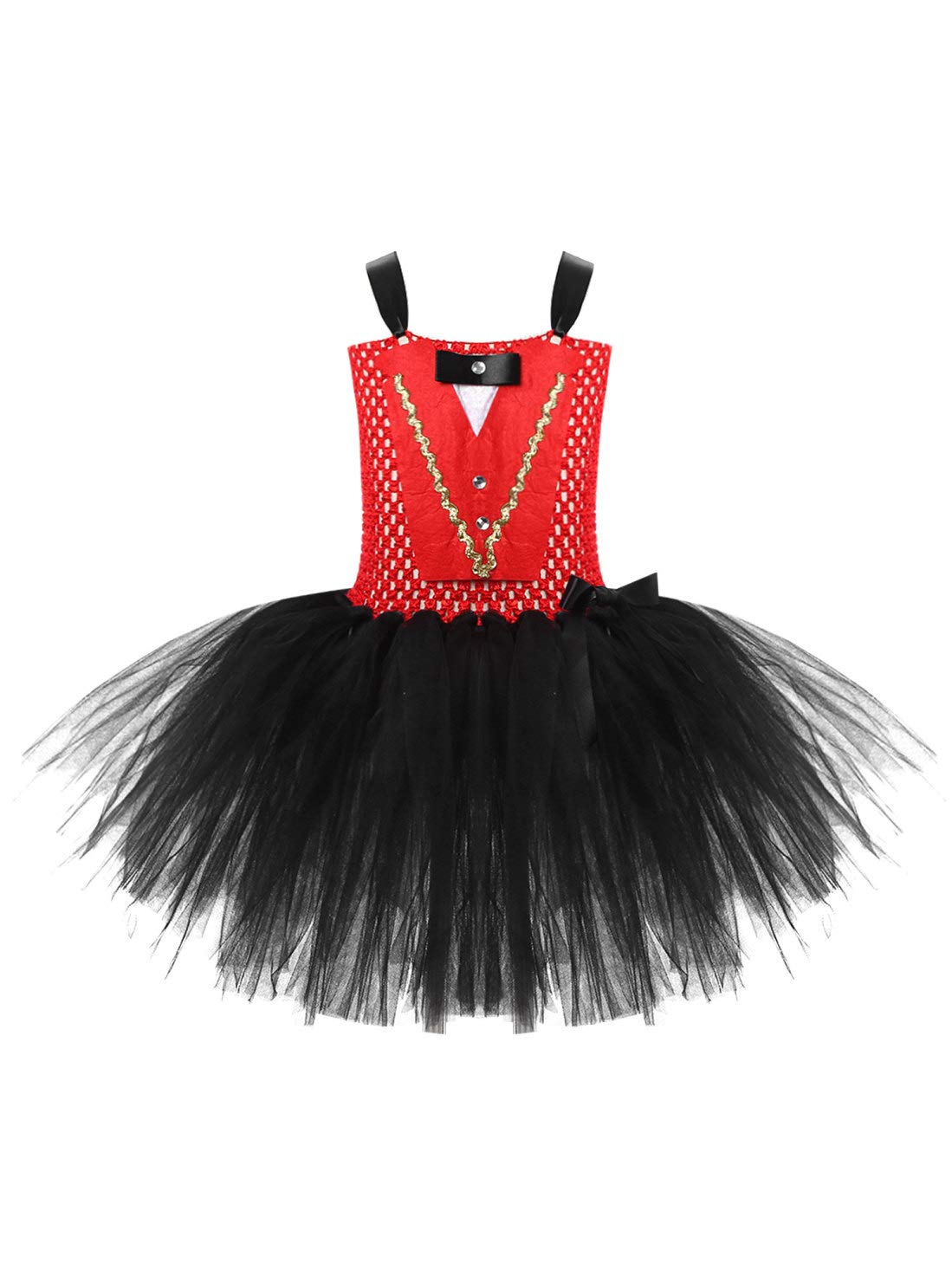 JEATHA Girls Halloween & Christmas Costume - Sleeveless Crochet Bodice with Strappy Mesh Tutu Dress for Kids | Perfect for Dress-Up Parties, Holiday Events & Photo Shoots